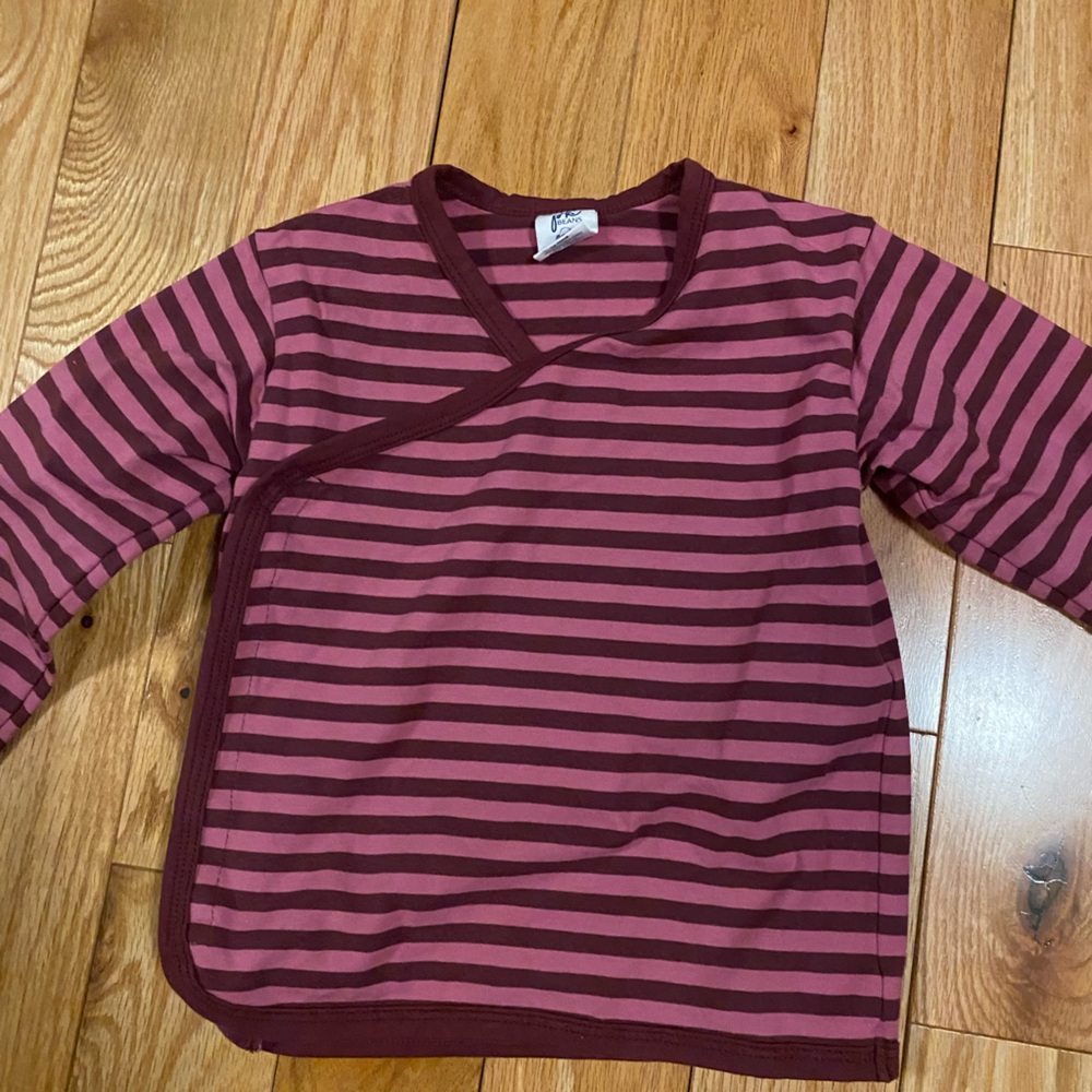 Peekaboo beans wraparound shirt